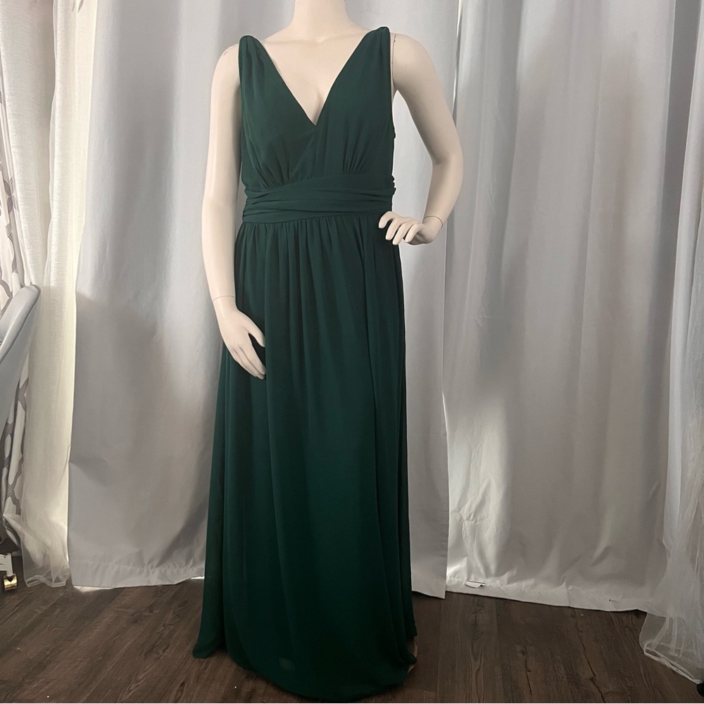 Ever Pretty Green Sleeveless V-Neck Maxi Gown